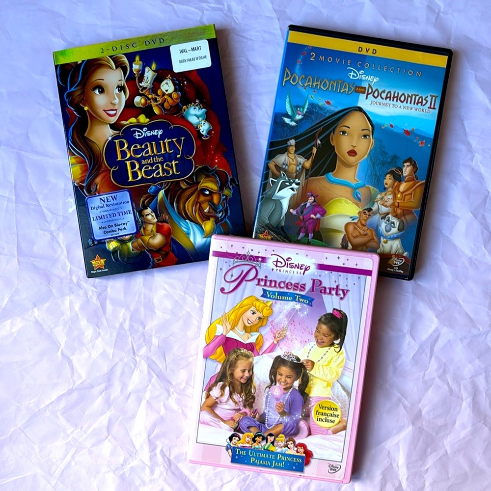 Disney DVD Beauty And The Beast / Pocahontas I & II / bonus > Princess Party